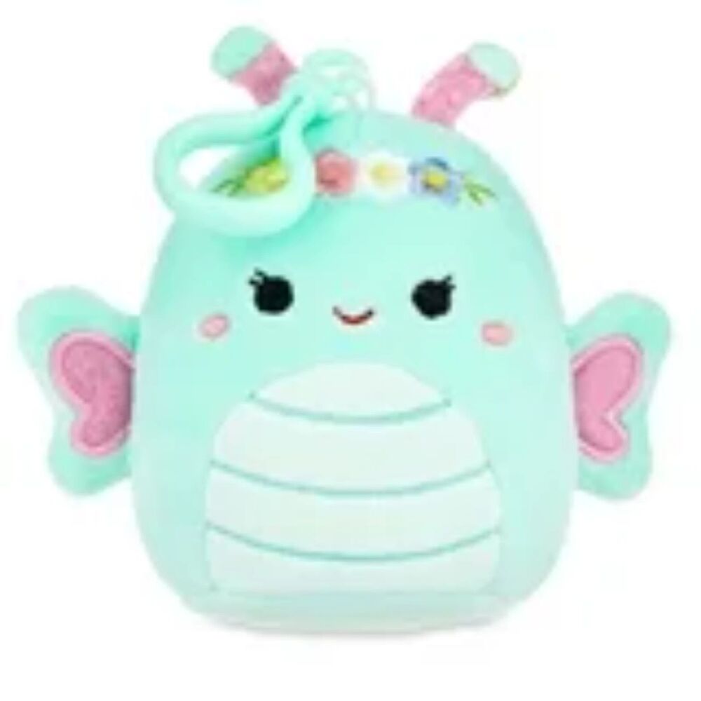 Squishmallows 3.5" Easter Clip On Reina the Butterfly